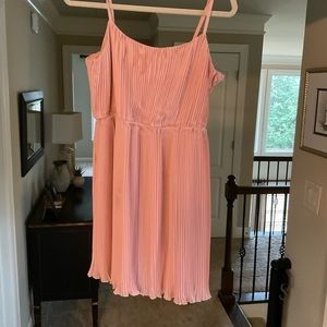 Pink Pleated Dress